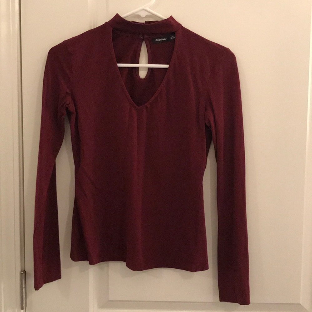 Bershks Burgundy long sleeve